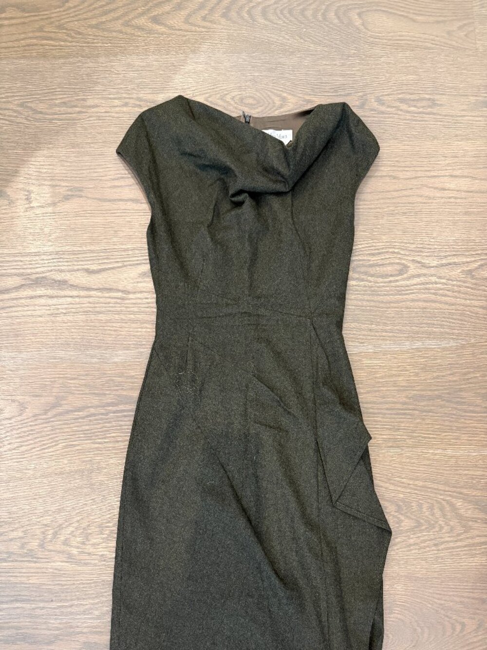 Max Mara Virgin Wool Cowl Neck Dress - size 4